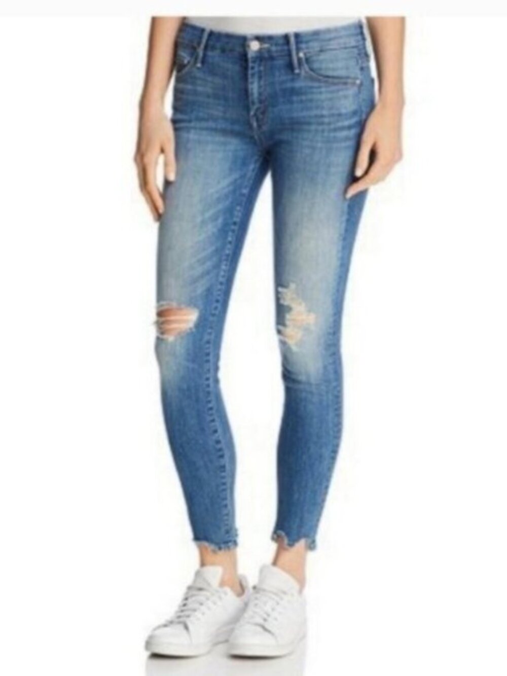 MOTHER  Blue The Looker Ankle  Skinny jeans Size 25 Distressed